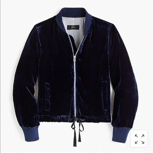 Velvet bomber jacket